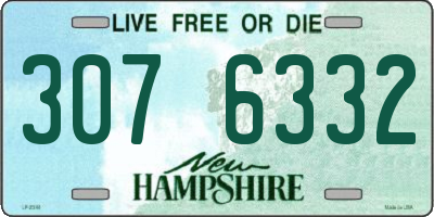 NH license plate 3076332
