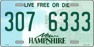 NH license plate 3076333