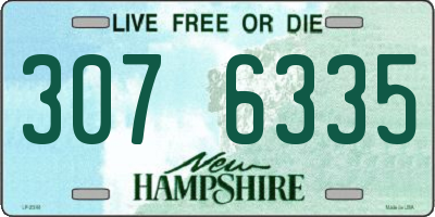 NH license plate 3076335