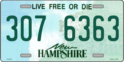 NH license plate 3076363