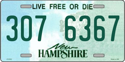 NH license plate 3076367