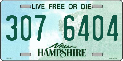 NH license plate 3076404