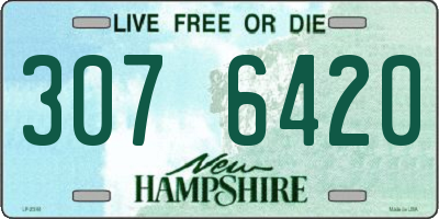 NH license plate 3076420