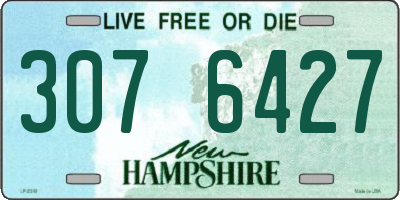 NH license plate 3076427