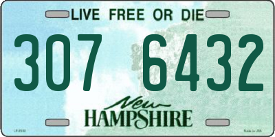 NH license plate 3076432