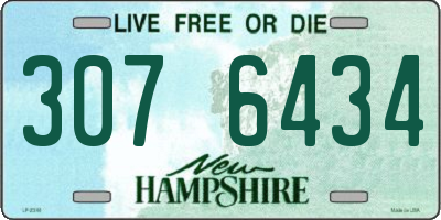 NH license plate 3076434