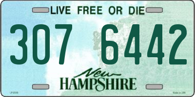 NH license plate 3076442