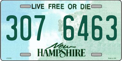 NH license plate 3076463