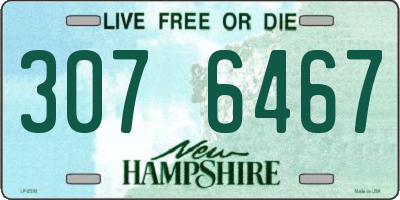 NH license plate 3076467