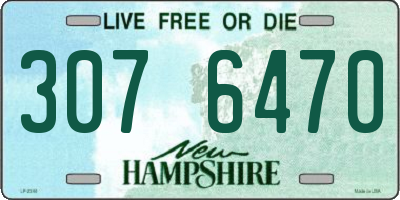 NH license plate 3076470