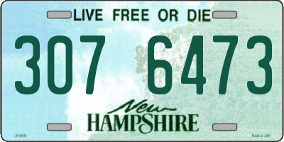 NH license plate 3076473