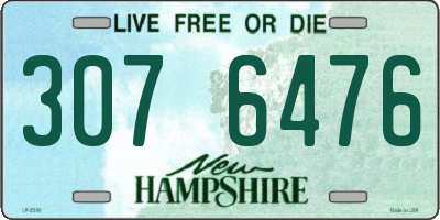 NH license plate 3076476