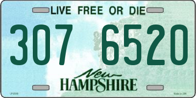 NH license plate 3076520