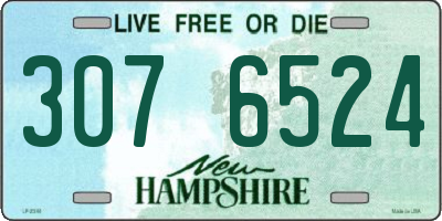 NH license plate 3076524