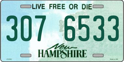 NH license plate 3076533