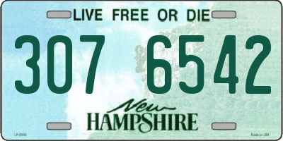 NH license plate 3076542