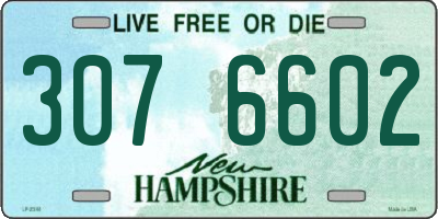 NH license plate 3076602
