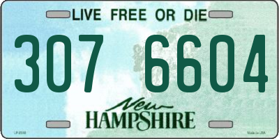 NH license plate 3076604
