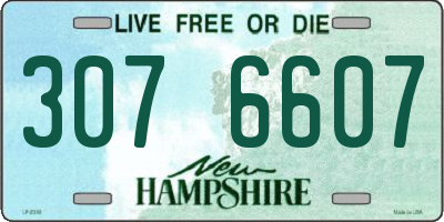 NH license plate 3076607