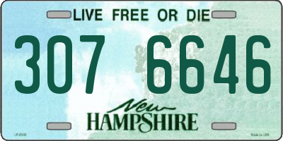 NH license plate 3076646