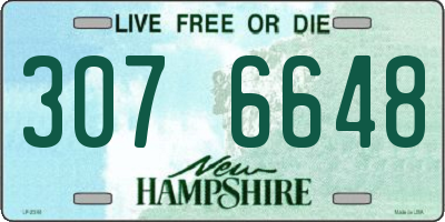 NH license plate 3076648