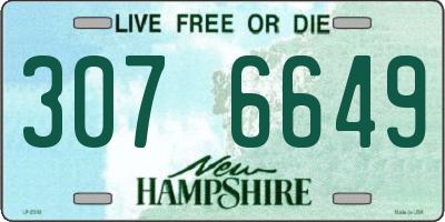 NH license plate 3076649