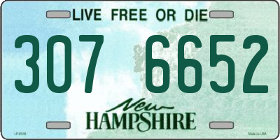 NH license plate 3076652