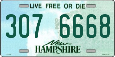 NH license plate 3076668