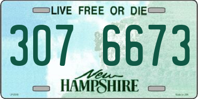 NH license plate 3076673