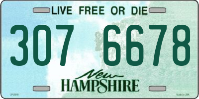 NH license plate 3076678