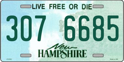 NH license plate 3076685