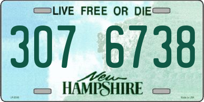 NH license plate 3076738