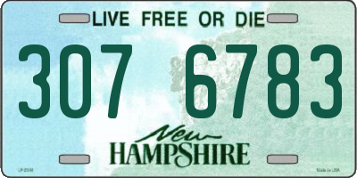 NH license plate 3076783