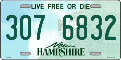 NH license plate 3076832