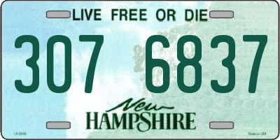 NH license plate 3076837