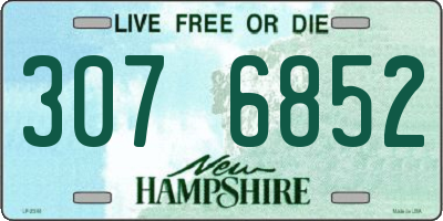 NH license plate 3076852