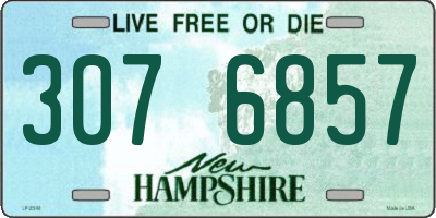 NH license plate 3076857