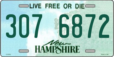 NH license plate 3076872