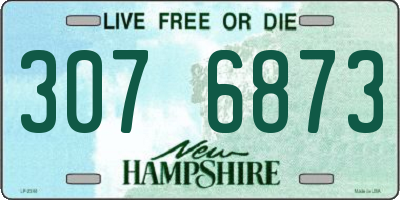 NH license plate 3076873