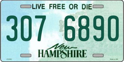 NH license plate 3076890