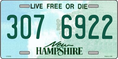 NH license plate 3076922