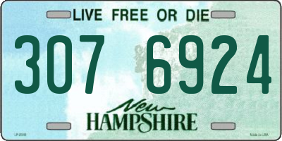 NH license plate 3076924