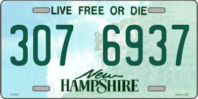 NH license plate 3076937