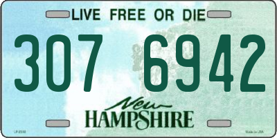NH license plate 3076942