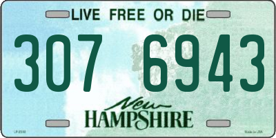 NH license plate 3076943