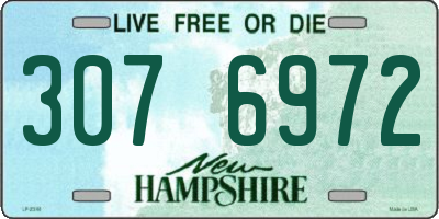 NH license plate 3076972