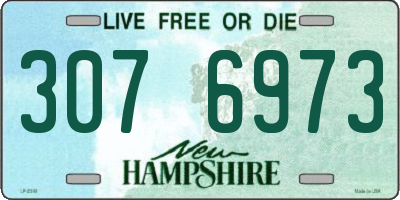 NH license plate 3076973