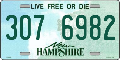 NH license plate 3076982