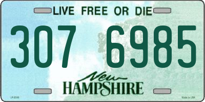 NH license plate 3076985
