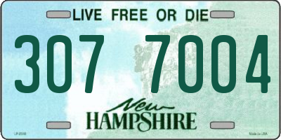 NH license plate 3077004